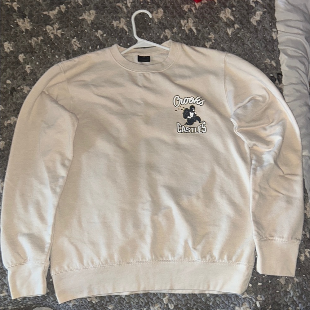 Crooks & Castles Cream Crewneck Sweater